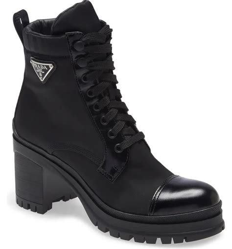 prada soccer boots|Prada block heel combat boots.